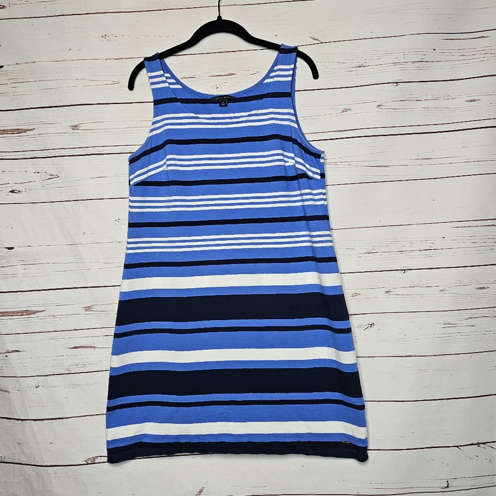 Tommy Hilfiger Blue and White Striped Mini Dress
